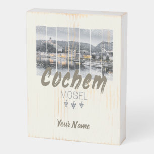 Cochem on the Moselle Germany Vintage Souvenir Wooden Box Sign