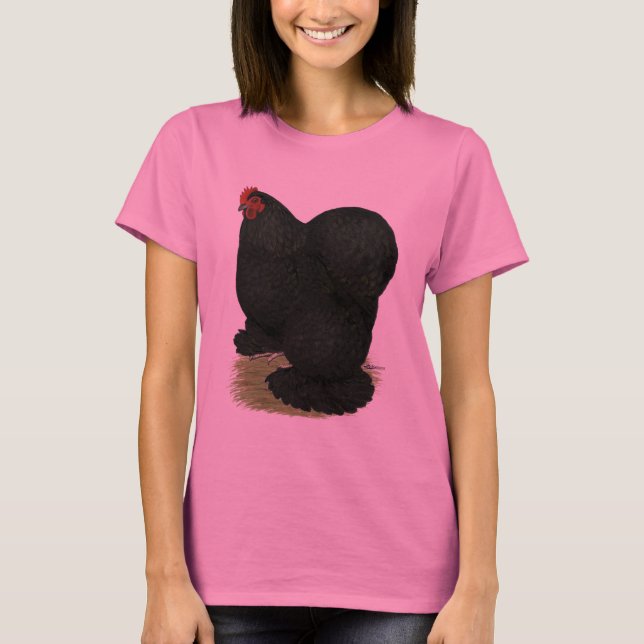Cochin:  Black Hen T-Shirt (Front)