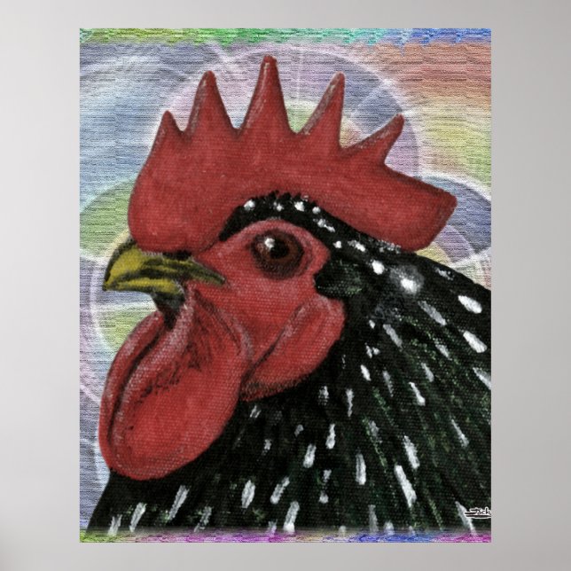 Cochin:  Decorative Rooster Head Poster (Front)