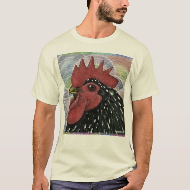 Cochin:  Decorative Rooster Head T-Shirt (Front)