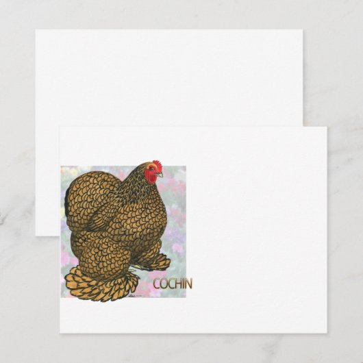 Cochin:  Gold-laced Hen (Front/Back)