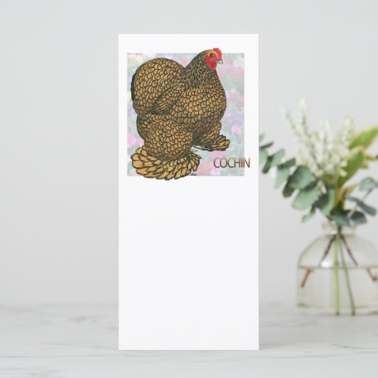 Cochin:  Gold-laced Hen (Standing Front)