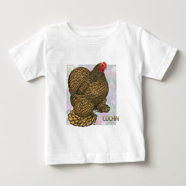 Cochin:  Gold-laced Hen Baby T-Shirt (Front)