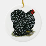 Cochin Mottled Hen Ceramic Ornament