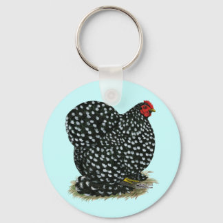 Cochin Mottled Hen Keychain