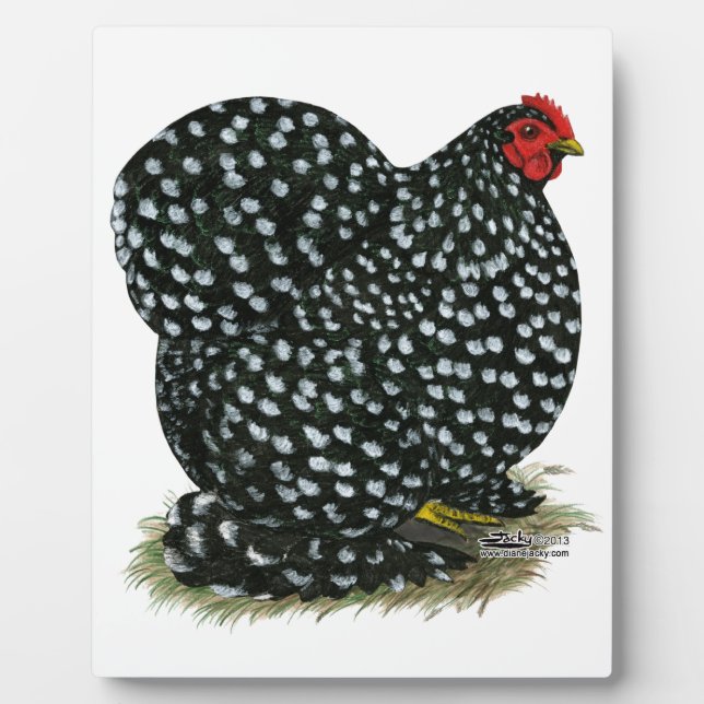 Cochin Mottled Hen Plaque (Front)