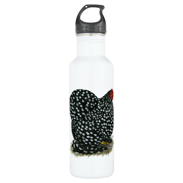 Cochin Mottled Hen Water Bottle (Front)