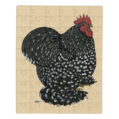 Cochin  Mottled Rooster Jigsaw Puzzle
