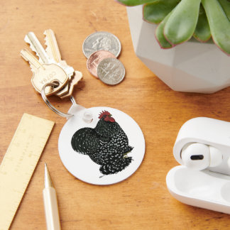Cochin: Mottled Rooster Keychain
