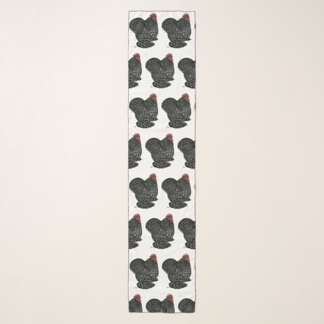 Cochin:  Mottled Rooster Scarf (Front)