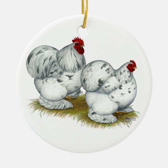 Cochin:  Splash Bantams Ceramic Ornament (Front)