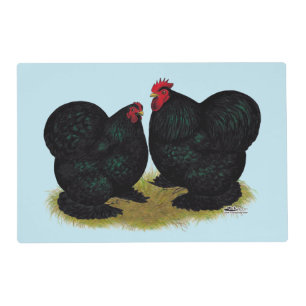 Cochins Black Bantam Pair Placemat