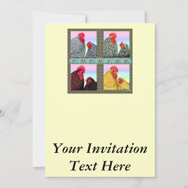 Cochins Four Colors Invitation (Front)