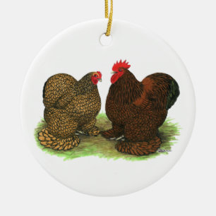 Cochins_Gold_Lace_2 Ceramic Ornament