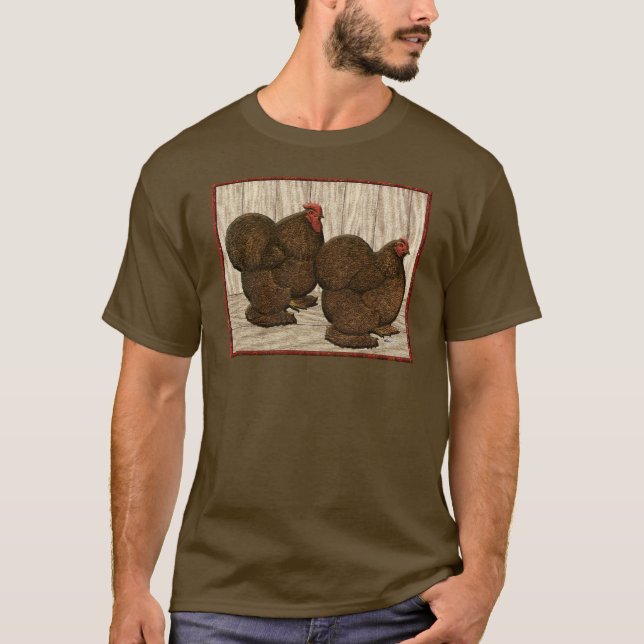 Cochins:  Textured Red Bantams T-Shirt (Front)