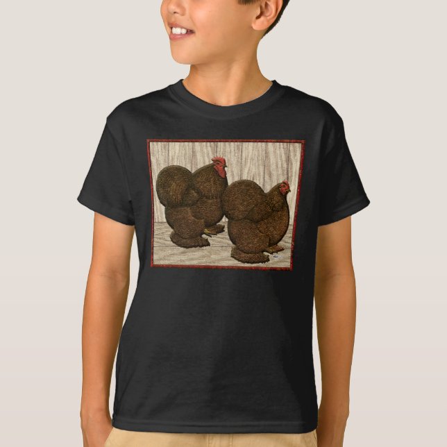 Cochins:  Textured Red Bantams T-Shirt (Front)