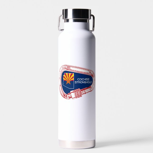 Cochise Stronghold Arizona Climbing Carabiner Water Bottle (Front)
