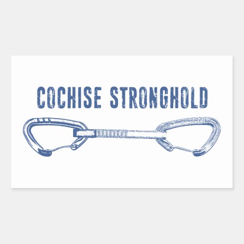 Cochise Stronghold Arizona Climbing Quickdraw Rectangular Sticker