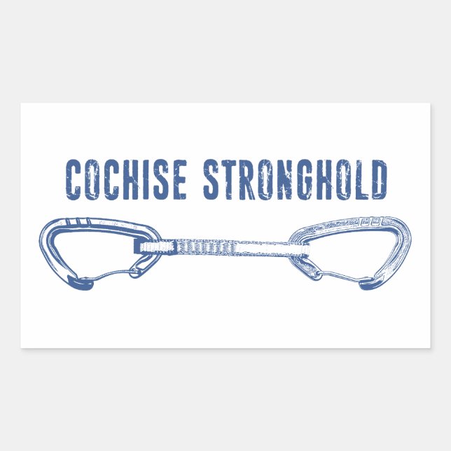 Cochise Stronghold Arizona Climbing Quickdraw Rectangular Sticker (Front)