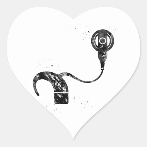 Cochlear implant heart sticker