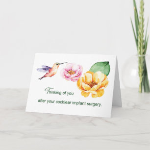 Cochlear Implant Surgery Thinking of You Flowers  Card