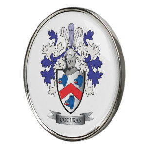 Cochran Family Crest Coat of Arms Golf Ball Marker