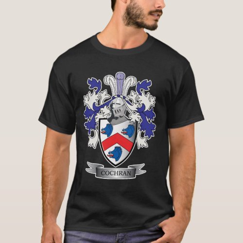 Cochran Family Crest Coat of Arms T_Shirt