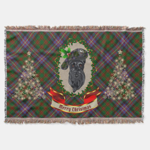 Cochrane Scottie Dog Christmas Throw Blanket
