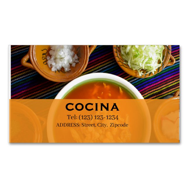 cocina   editable   business card (Front)