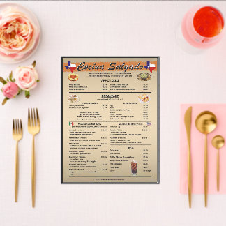 Cocina Selgado Menu