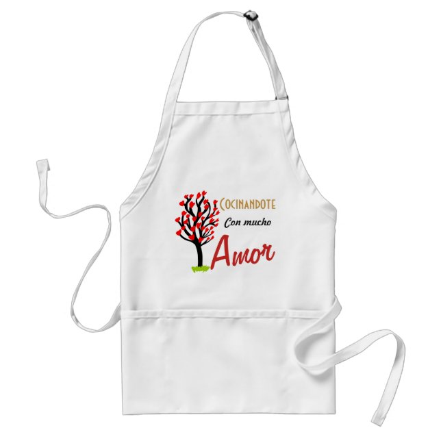 COCINANDOTE CON MUCHO AMOR ADULT APRON (Front)