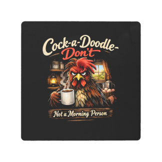 Cock-a-Doodle-Don't - Not a Stretched Canvas Print