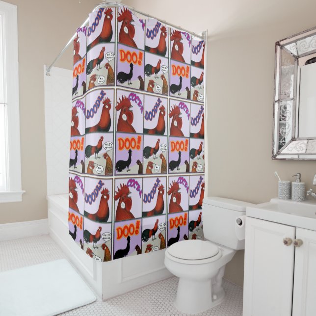 Cock-A-Doodle-Doo! Shower Curtain