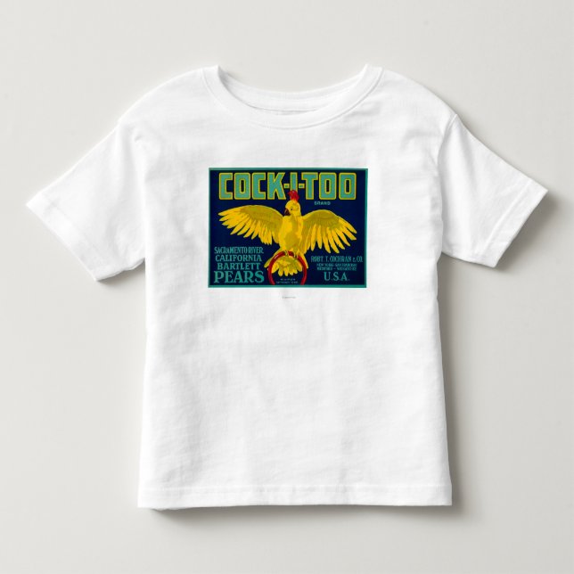 Cock-I-Too Pear Crate Label Toddler T-shirt (Front)