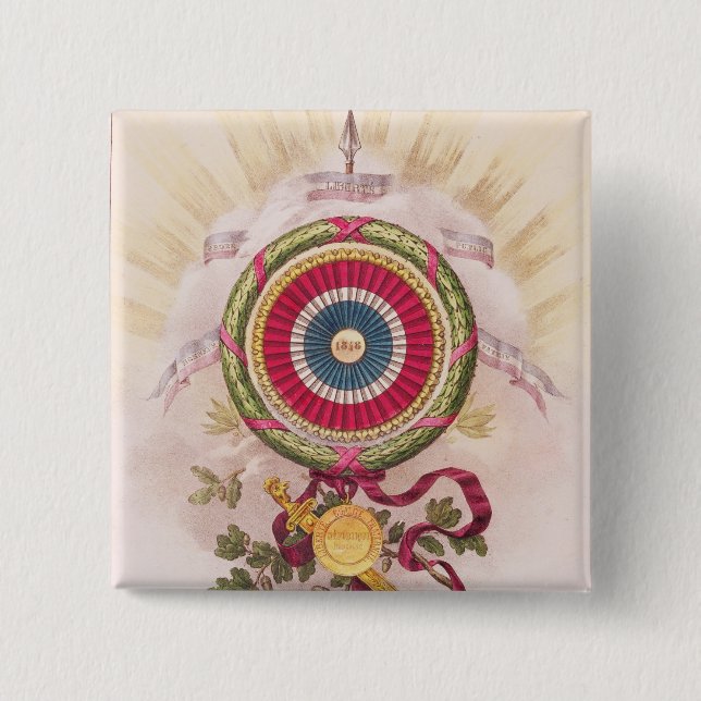 Cockade, emblem of 1848 pinback button (Front)
