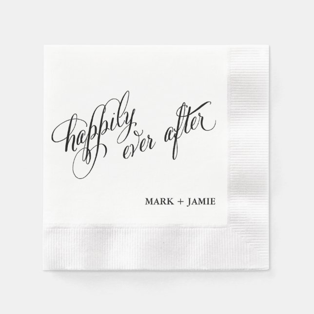 Cockail Napkin: Happily Ever After Napkins (Front)