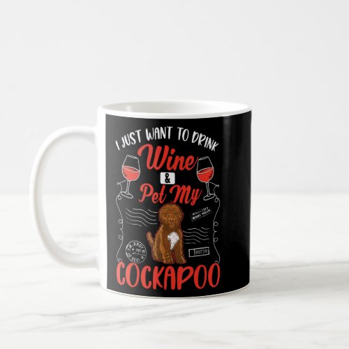 Cockapoo And Wine  Coffee Mug