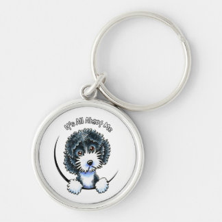 Cockapoo Black Parti IAAM Keychain