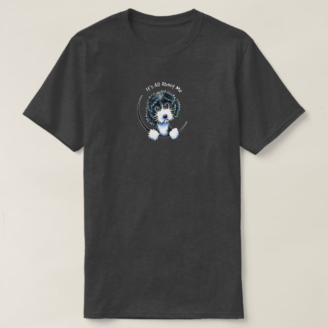 Cockapoo Black Parti IAAM Sm T-Shirt (Design Front)