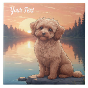 Cockapoo by Lake Ceramic Tile