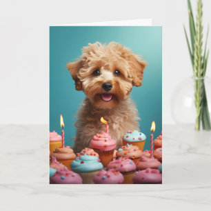 Cockapoo Cake Cute Funny Dog Birthday Card