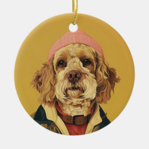 Cockapoo Ceramic Ornament