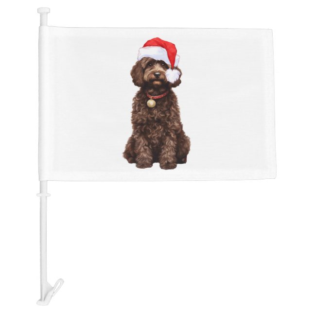Cockapoo Christmas   Car Flag (Front)