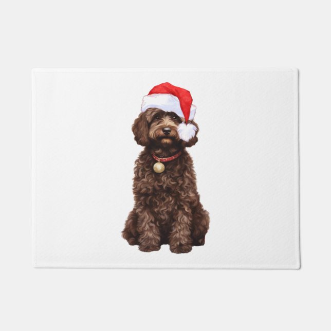 Cockapoo Christmas   Doormat (Front)