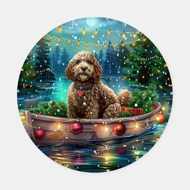 Cockapoo Christmas Festive Voyage Coaster Set (Single)