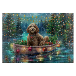 Cockapoo Christmas Festive Voyage Cutting Board