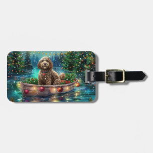 Cockapoo Christmas Festive Voyage Luggage Tag