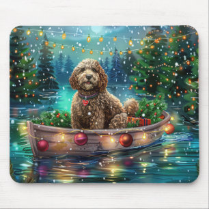 Cockapoo Christmas Festive Voyage Mouse Pad