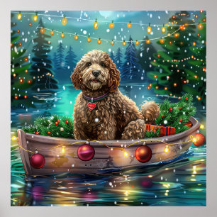 Cockapoo Christmas Festive Voyage Poster