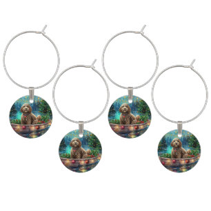 Cockapoo Christmas Festive Voyage Wine Charm